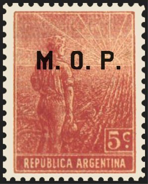 Agriculture stamp ovpt. “M.O.P.”