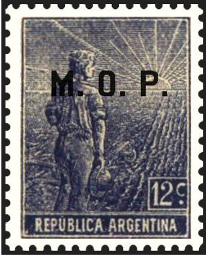 Agriculture stamp ovpt. “M.O.P.”
