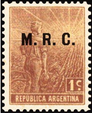 Stamp, Agriculture stamp ovpt. “M.R.C..”, Argentina,  , Agriculture