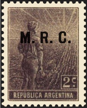 Stamp, Agriculture stamp ovpt. “M.R.C..”, Argentina,  , Agriculture