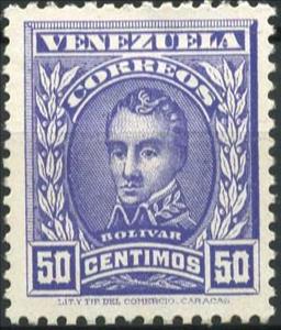 Stamp, Bolivar, Venezuela,  