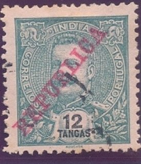 Stamp, Carlos I, India, Portuguese,  