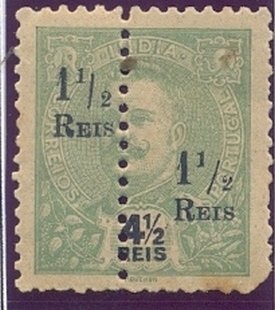 Stamp, King Carlos I, India, Portuguese,  