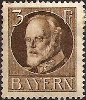 Stamp, King Ludwig III, German States,  