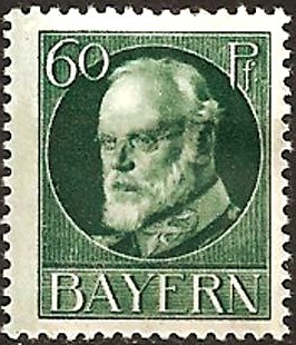 Stamp, King Ludwig III, German States,  