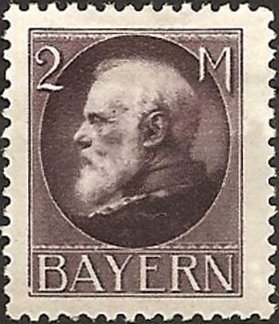Stamp, King Ludwig III, German States,  