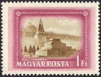 Stamp, Lenin-mausoleum, Red Square Moscow, Hungary,  , Mausolea