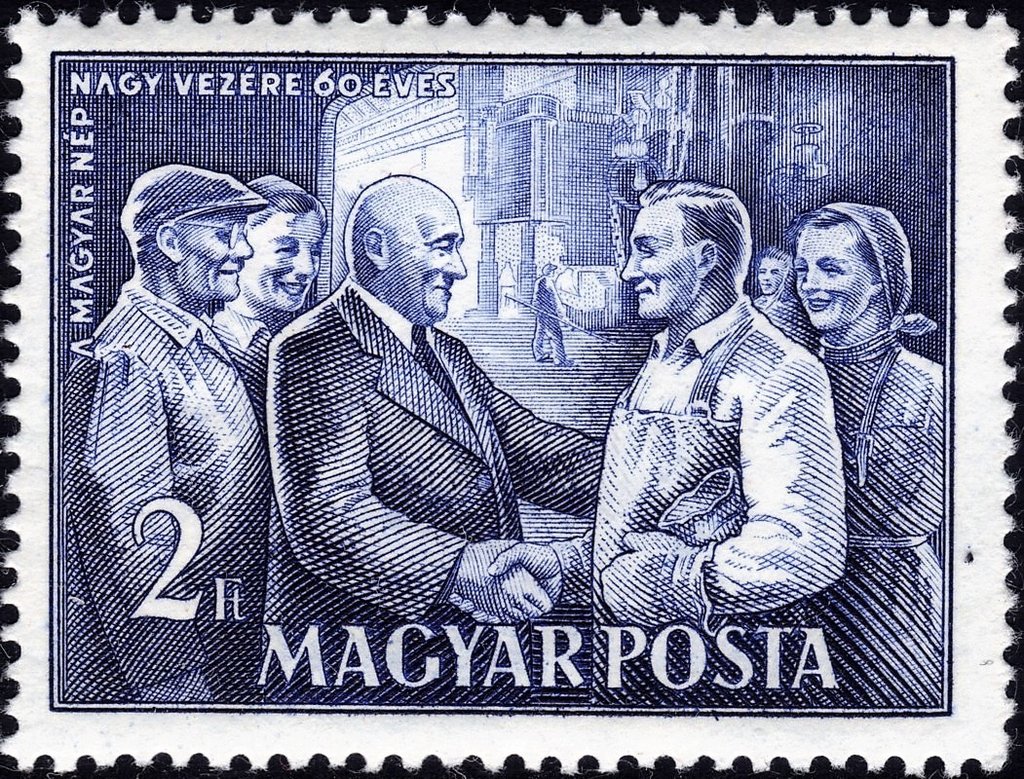 Mátyás Rákosi meeting workers