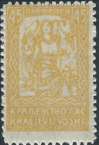 Stamp, Yugoslavia with Three Falcons, Kingdom of Serbs, Croats and Slovenes,  , Mythology, Birds of Prey, Animals (Fauna), Falcons