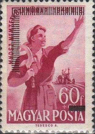 Philatelic Exhibition, Budapest; Woman greeting