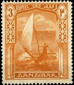 Stamp, Dhow, Zanzibar,  , Sailing Ships