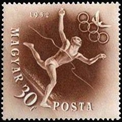 Stamp, Running, Hungary,  , Sport, Athletics, Olympic Games, Running