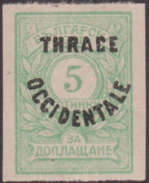 Postage Due Number (overprinted)
