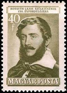 Stamp, Kossuth Lajos (1802-1894) national hero, Hungary,  , Politicians, Heroes