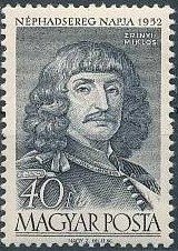 Stamp, Zrínyi Miklós (1620-1664) military leader & poet, Hungary,  , Generals, Literary People (Poets and Writers)