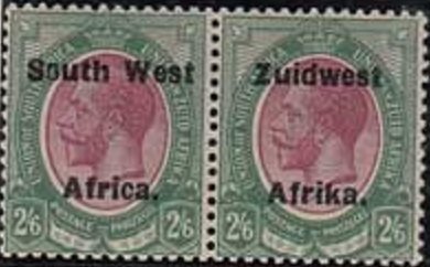Se-tenant, King George, South-West Africa,  