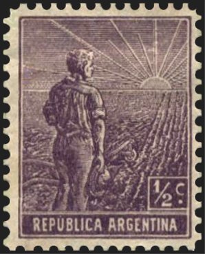 Stamp, Agricultural workman, Argentina,  , Agriculture