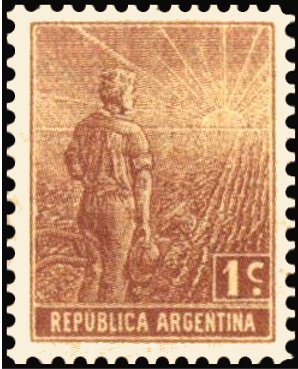 Stamp, Agricultural workman, Argentina,  , Agriculture