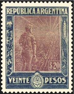 Stamp, Agricultural workman, Argentina,  , Agriculture