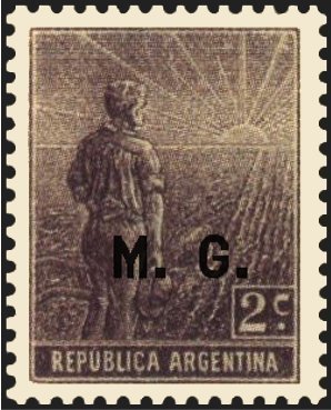 Agriculture stamp ovpt. “M.G.”