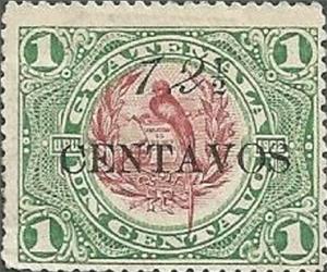 Stamp, National Emblem - 12 1/2c on 1c, Guatemala,  , Coats of Arms