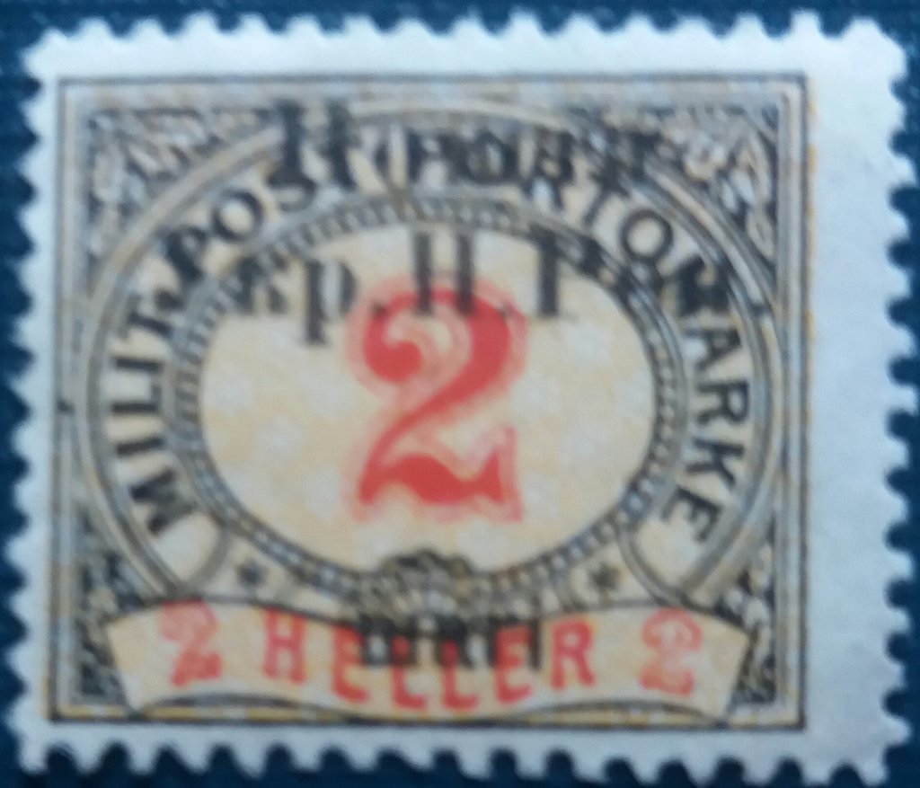 Postage Due stamp with overprint
