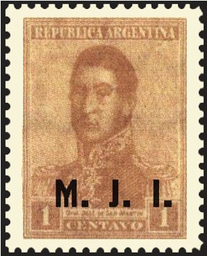 San Martin, ovpt. “M.J.I.”