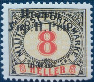 Stamp, Postage Due stamp with overprint, Western Ukraine,  