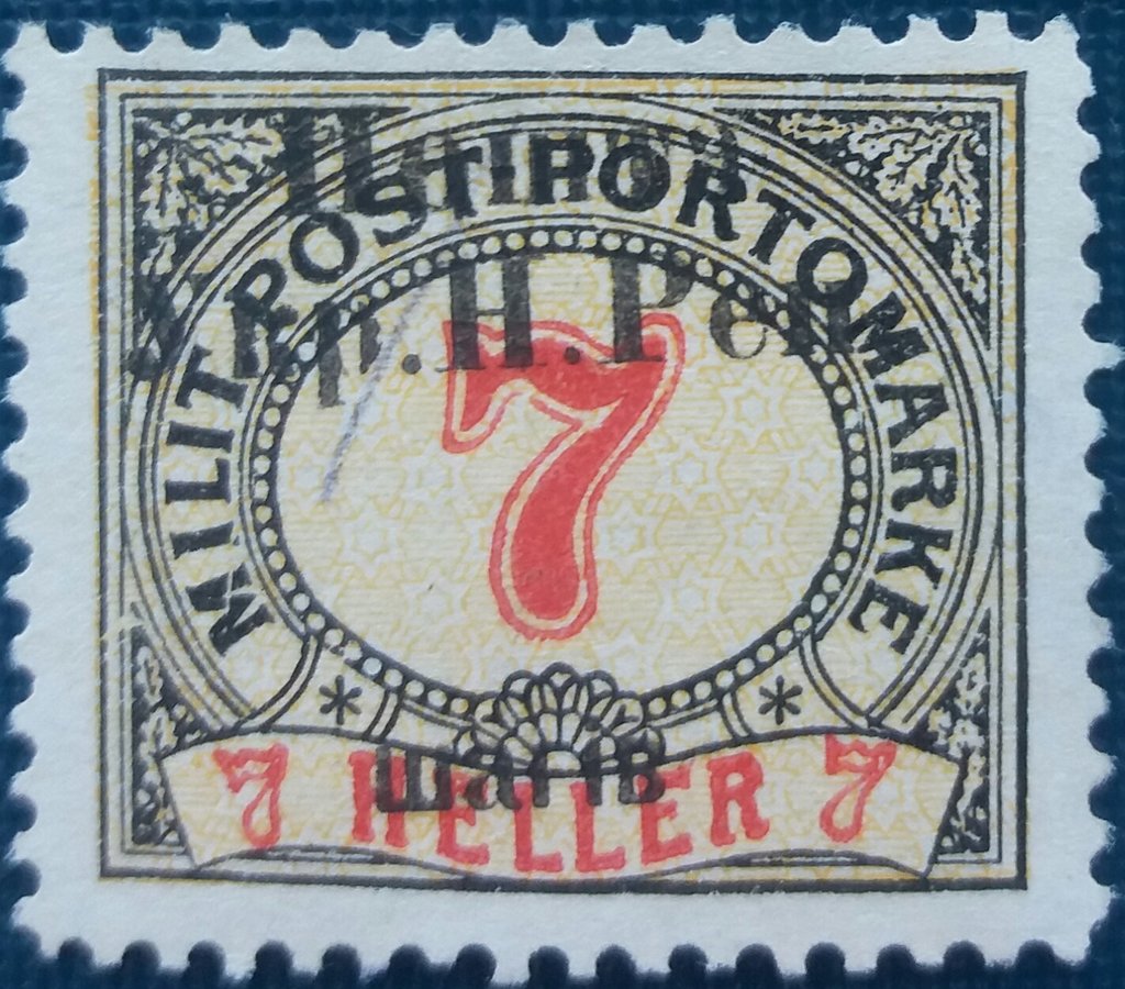 Postage Due stamp with overprint