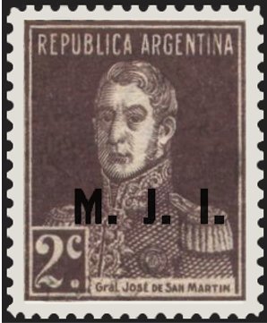 San Martin, ovpt. “M.J.I.”