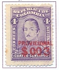 Stamp, Francisco de Paula Santander (1792-1840), Colombia,  