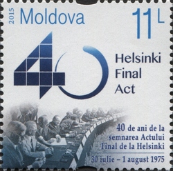 Stamp, 40 Years since the Signing of the Helsinki Final Act, Moldova,  , Law, Politics and Government