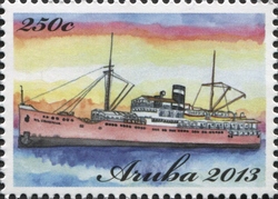 Stamp, Cruise Ships, Aruba,  , Ships and Navigation, Transportation, Ships