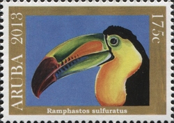 Stamp, Ramphastos sulfuratus, Aruba,  , Fauna, Birds