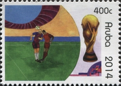 Stamp, FIFA World Cup, Aruba,  , Football (Soccer), Sport