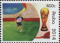Stamp, FIFA World Cup, Aruba,  , Football (Soccer), Sport