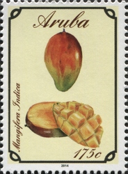 Stamp, Mangifera indica, Aruba,  , Fruits, Flora