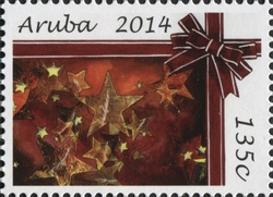 Stamp, Christmas and New Year 2014, Aruba,  , New Year, Christmas and Easter, Holy Days and Celebrations, Holy Days and Celebrations