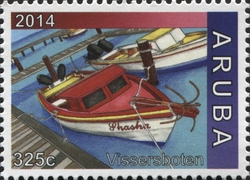 Stamp, Fishing Boats, Aruba,  , Transportation, Ships, Ships and Navigation