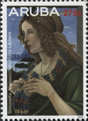 Stamp, Sandro Botticelli, Aruba,  , Artists, Fine Arts