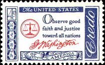 Quotation from Washington's Farewell Address, 1796