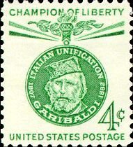 Stamp, Giuseppe Garibaldi, United States of America,  