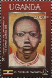 Stamp, St Achilles Kiwanuka, Uganda,  , Religions and beliefs, Saints