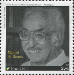 Stamp, Manoel de Barros, Brazil,  , Writers, Literature, Press and Comics
