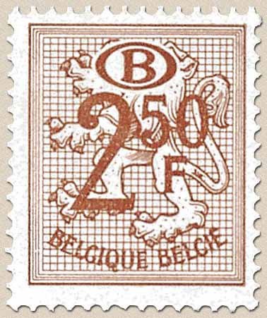 Service Stamp: Numeral on Heraldic Lion + B in oval