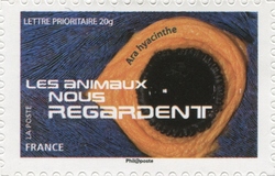 Stamp, Animals are watching us, France,  , Fauna