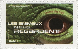 Stamp, Animals are watching us, France,  , Fauna