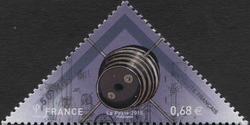 Stamp, 50th Anniversary of the Asterix Satellite, France,  , Satellites,  Space