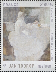 Stamp, Jan Toorop, France,  , Fine Arts, Artists