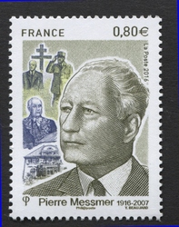 Stamp, Pierre Messmer, France,  , Politics and Government, Politicians